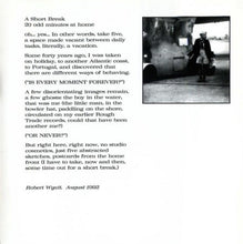 Load image into Gallery viewer, Robert Wyatt : A Short Break (CD, EP)