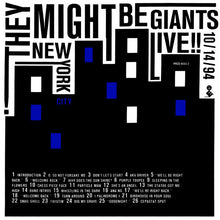Load image into Gallery viewer, They Might Be Giants : Live!! New York City 10/14/94 (CD, Album, Promo)