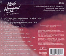 Load image into Gallery viewer, Merle Haggard : It's All In The Game (CD, Album, RE, RM)