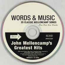 Load image into Gallery viewer, John Mellencamp* : Words & Music: John Mellencamp's Greatest Hits (2xCD, Comp, RM)