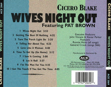 Load image into Gallery viewer, Cicero Blake : Wives Night Out (CD, Album)