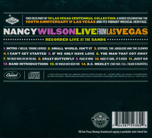 Load image into Gallery viewer, Nancy Wilson : Live From Las Vegas (CD)