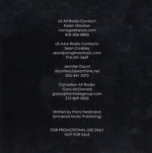 Load image into Gallery viewer, Franz Ferdinand : Bullet (CD, Single, Promo)
