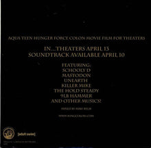 Load image into Gallery viewer, Various : Selected Tracks From Aqua Teen Hunger Force Colon Movie Film For Theaters Colon The Soundtrack (CD, Advance, Mixed, Smplr)