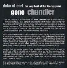 Load image into Gallery viewer, Gene Chandler : Duke Of Earl (The Very Best Of The Vee-Jay Years) (CD, Comp, RM)