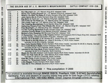 Load image into Gallery viewer, J. E. Mainer's Mountaineers* : The Golden Age of J.E. Mainer's Mountaineers (CD, Album, Comp, Mono)