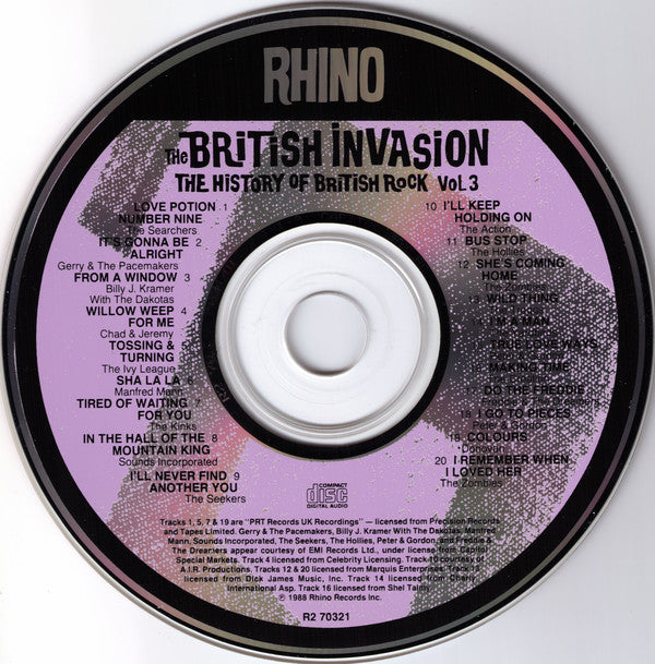 Various - The British Invasion: The History Of British Rock, Vol. 3 (CD,  Comp, RM)