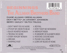 Load image into Gallery viewer, The Allman Brothers Band : Beginnings (CD, Comp, RE)