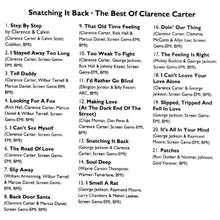 Load image into Gallery viewer, Clarence Carter : Snatching It Back: The Best Of Clarence Carter (CD, Comp)