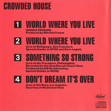 Load image into Gallery viewer, Crowded House : World Where You Live (CD, Single, Promo)