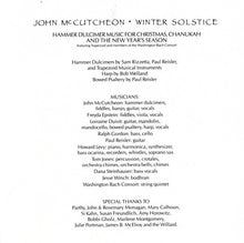 Load image into Gallery viewer, John McCutcheon : Winter Solstice (CD, Album)