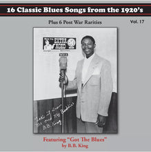 Load image into Gallery viewer, Various : 16 Classic Blues Songs From The 1920’s (Plus 6 Post War Rarities) Vol. 17 (CD, Comp, RM)