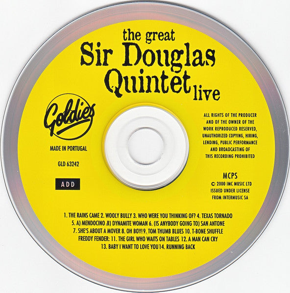 Buy Sir Douglas Quintet / Freddy Fender : The Great Sir