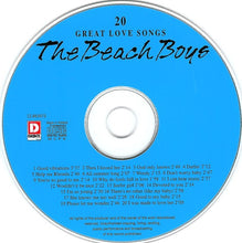 Load image into Gallery viewer, The Beach Boys : 20 Great Love Songs (CD, Comp)