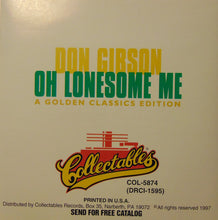 Load image into Gallery viewer, Don Gibson : Oh Lonesome Me (CD, Album, RE)