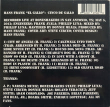 Load image into Gallery viewer, Hans Frank : Cinco De Gallo: Live at Boneshakers (CD)