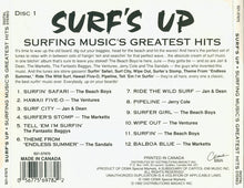 Load image into Gallery viewer, Various : Surf's Up - Surfing Music's Greatest Hits (CD, Comp)
