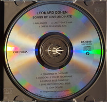 Load image into Gallery viewer, Leonard Cohen : Songs Of Love And Hate (CD, Album, RE)
