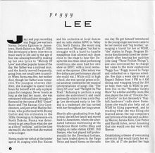 Load image into Gallery viewer, Peggy Lee : The Capitol Collector's Series (Volume 1, The Early Years) (CD, Comp, Mono, RM)