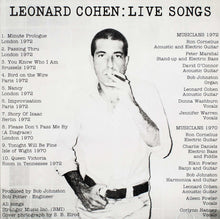 Load image into Gallery viewer, Leonard Cohen : Live Songs (CD, Album, RE)