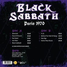 Load image into Gallery viewer, Black Sabbath : Paris 1970 (LP, Album, Unofficial)