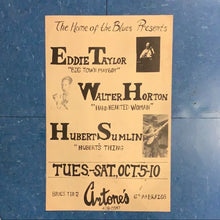 Load image into Gallery viewer, Eddie Taylor, Walter Horton, and Hubert Sumlin at Antone's - 1976 (Poster)