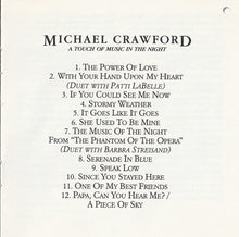 Load image into Gallery viewer, Michael Crawford : A Touch Of Music In The Night (CD, Album, SRC)