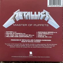 Load image into Gallery viewer, Metallica : Master Of Puppets (CD, Album, RE, RM, Min)