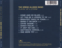 Load image into Gallery viewer, The Gregg Allman Band : Playin' Up A Storm (CD, Album, RE, RM)