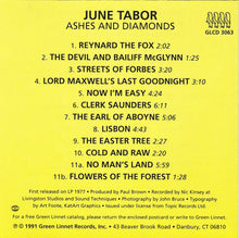 Load image into Gallery viewer, June Tabor : Ashes And Diamonds (CD, Album, RE)