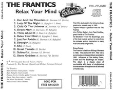 Load image into Gallery viewer, The Frantics (4) : Relax Your Mind (CD, Album)