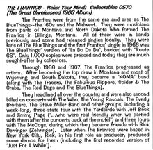 Load image into Gallery viewer, The Frantics (4) : Relax Your Mind (CD, Album)