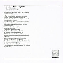 Load image into Gallery viewer, Loudon Wainwright III : More Love Songs (CD, Album)
