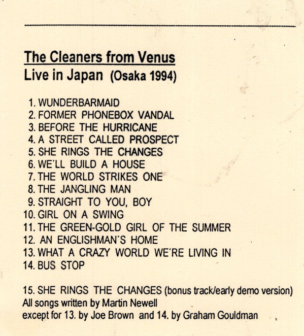 Buy Cleaners From Venus : Live In Japan (Osaka 1994) (CD) Online