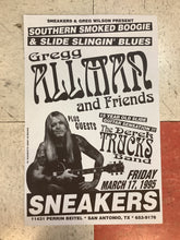 Load image into Gallery viewer, Gregg Allman and The Derek Trucks Band at Sneakers - 1995 (Poster)