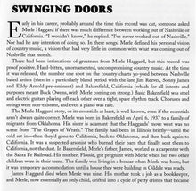 Load image into Gallery viewer, Merle Haggard And The Strangers (5) : Swinging Doors (And The Bottle Let Me Down) (CD, Album, RE)