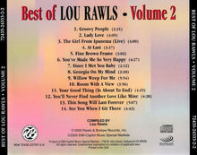 Load image into Gallery viewer, Lou Rawls : Best Of Lou Rawls - Volume 2 (CD, Comp)