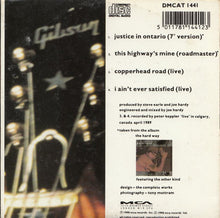 Load image into Gallery viewer, Steve Earle & The Dukes : Justice In Ontario (CD, Single, Car)