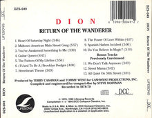Load image into Gallery viewer, Dion (3) : Return Of The Wanderer (CD, Album)
