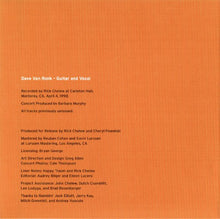 Load image into Gallery viewer, Dave Van Ronk : Live In Monterey (CD, Album, Dig)
