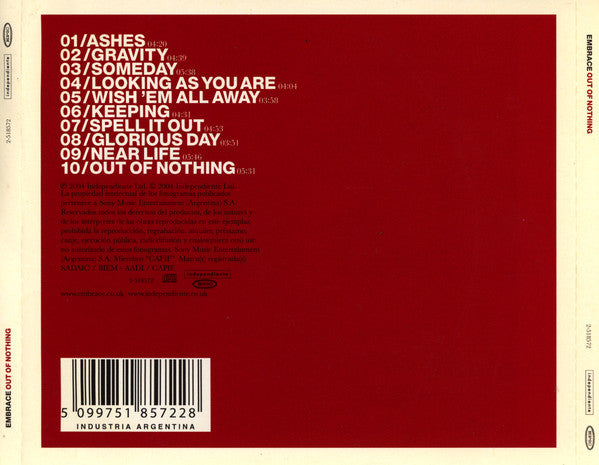 Buy Embrace : Out Of Nothing (CD) Online for a great price