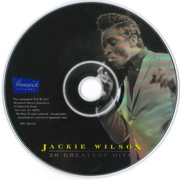 Buy Jackie Wilson : 20 Greatest Hits (CD) Online for a great price