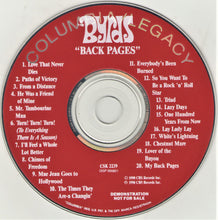 Load image into Gallery viewer, The Byrds : Back Pages (The Ultimate Radio Sampler) (CD, Comp, Promo)