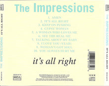 Load image into Gallery viewer, The Impressions : It's All Right (CD, Comp)
