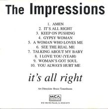 Load image into Gallery viewer, The Impressions : It's All Right (CD, Comp)
