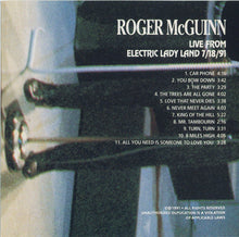 Load image into Gallery viewer, Roger McGuinn : Live From Electric Lady Land 7/18/91 (CD, Album, Unofficial)