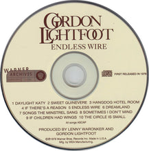 Load image into Gallery viewer, Gordon Lightfoot : Endless Wire (CD, Album, RE)