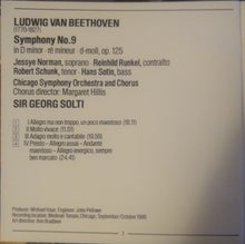 Load image into Gallery viewer, Beethoven* - Solti* / Chicago Symphony Orchestra / Chicago Symphony Chorus / Lorengar* / Minton* / Burrows* / Talvela* : Symphony No. 9 In D Minor, Op. 125 'Choral' (CD, Album, Club, RE)