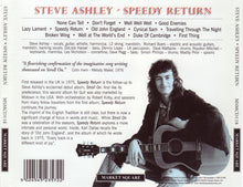 Load image into Gallery viewer, Steve Ashley : Speedy Return (CD, Album)