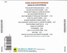 Load image into Gallery viewer, Kris Kristofferson : Songs Of Kristofferson (CD, Comp, RE)